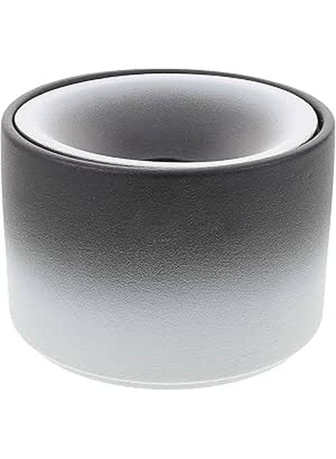 Large Ceramic Ashtray with Lid Windproof Gradient Black White Indoor Outdoor Decor - Image 1