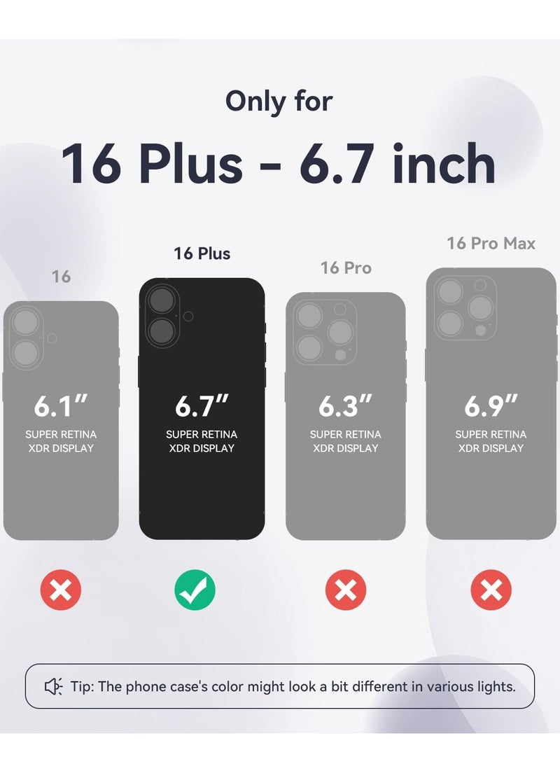 إلترازون Midnight Blue Silicone Case for iPhone 16 Plus [Camera Protection], MagSafe Compatible, Anti-Scratch Microfiber Lining, Includes 2 Screen Protectors - Image 2