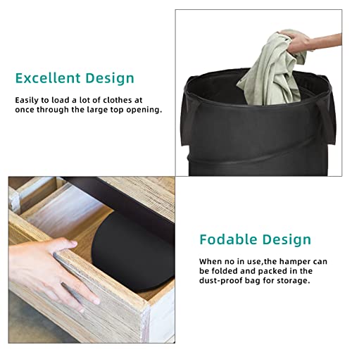 BATTOO 106L Collapsible Laundry Baskets - Foldable Pop Up Hampers for Laundry - Upgrade Oxford Laundry Hamper with Reinforced Handles for Bedroom, Bathroom, Kids Room, Dorm, Travel, Storage Organizer - Image 4