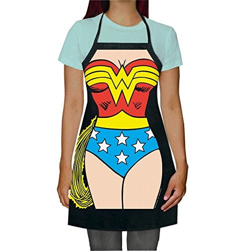 ICUP DC Comics - Wonder Woman Be The Character Adult Size 100% Cotton Adjustable Black Apron - Image 5