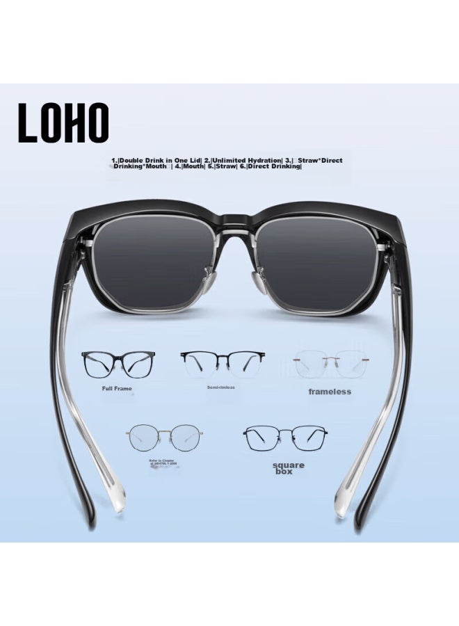 Loho Sungl, Myopia-proof Clip-ons For Women, Polarized Sungl For Men, Can Be Clipped Onto Prescription Gl, Uv Protection, Specially Designed For Driving, Anti-glare - Image 3
