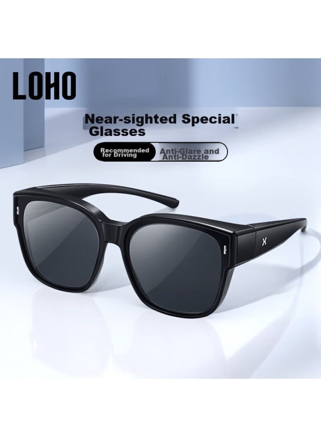 Loho Sungl, Myopia-proof Clip-ons For Women, Polarized Sungl For Men, Can Be Clipped Onto Prescription Gl, Uv Protection, Specially Designed For Driving, Anti-glare - Image 1