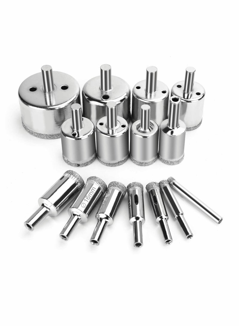 KASTWAVE Diamond Drill Bits, Diamond Hole Saw Drill Bit Set Kit, High Quality Glass Drill Bit 15 Pcs - Image 1