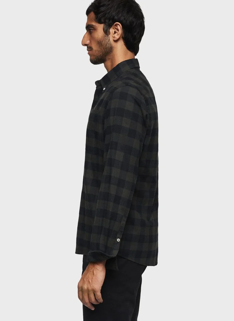 Mango Man Check Slim Fit Shirt