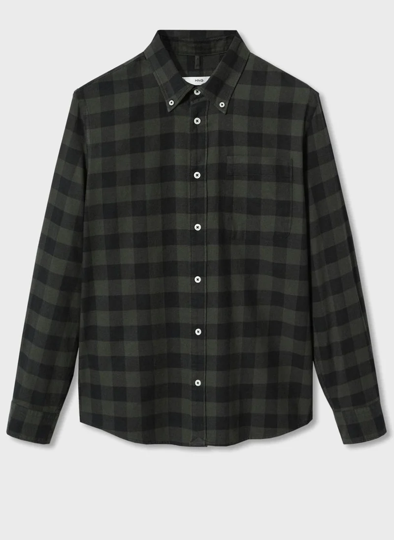 Mango Man Check Slim Fit Shirt