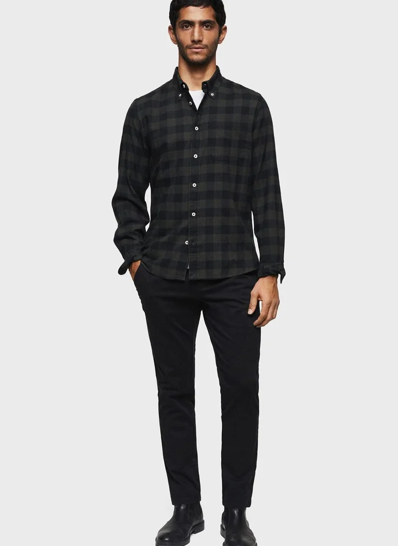 Mango Man Check Slim Fit Shirt