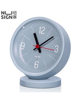 Deli Nusign NS886 Silent Analog Alarm Clock - Sleep Aid Night Light, Snooze & ±1s/day Accuracy, Blue  - Image 1