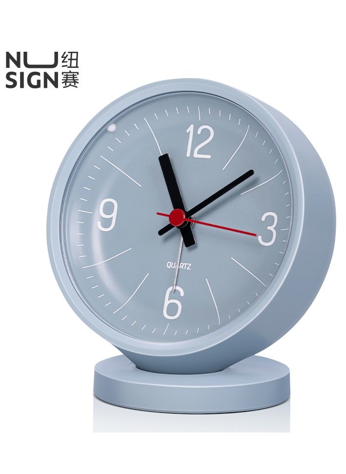 Deli Nusign NS886 Silent Analog Alarm Clock - Sleep Aid Night Light, Snooze & ±1s/day Accuracy, Blue  - Image 1