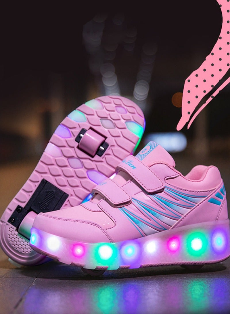 شاربدو أحذية تزلج رياضية وترفيهية للجنسين للأطفال مزودة بإضاءة LED - Image 2