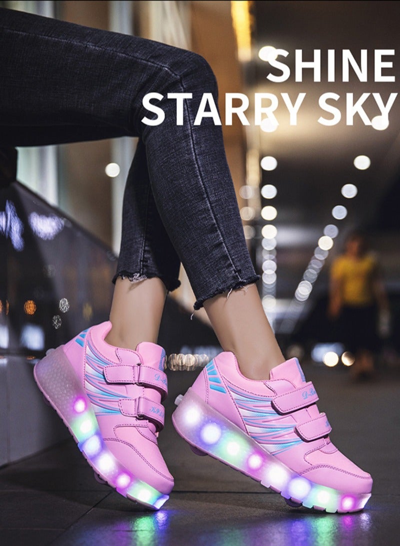 شاربدو أحذية تزلج رياضية وترفيهية للجنسين للأطفال مزودة بإضاءة LED - Image 3