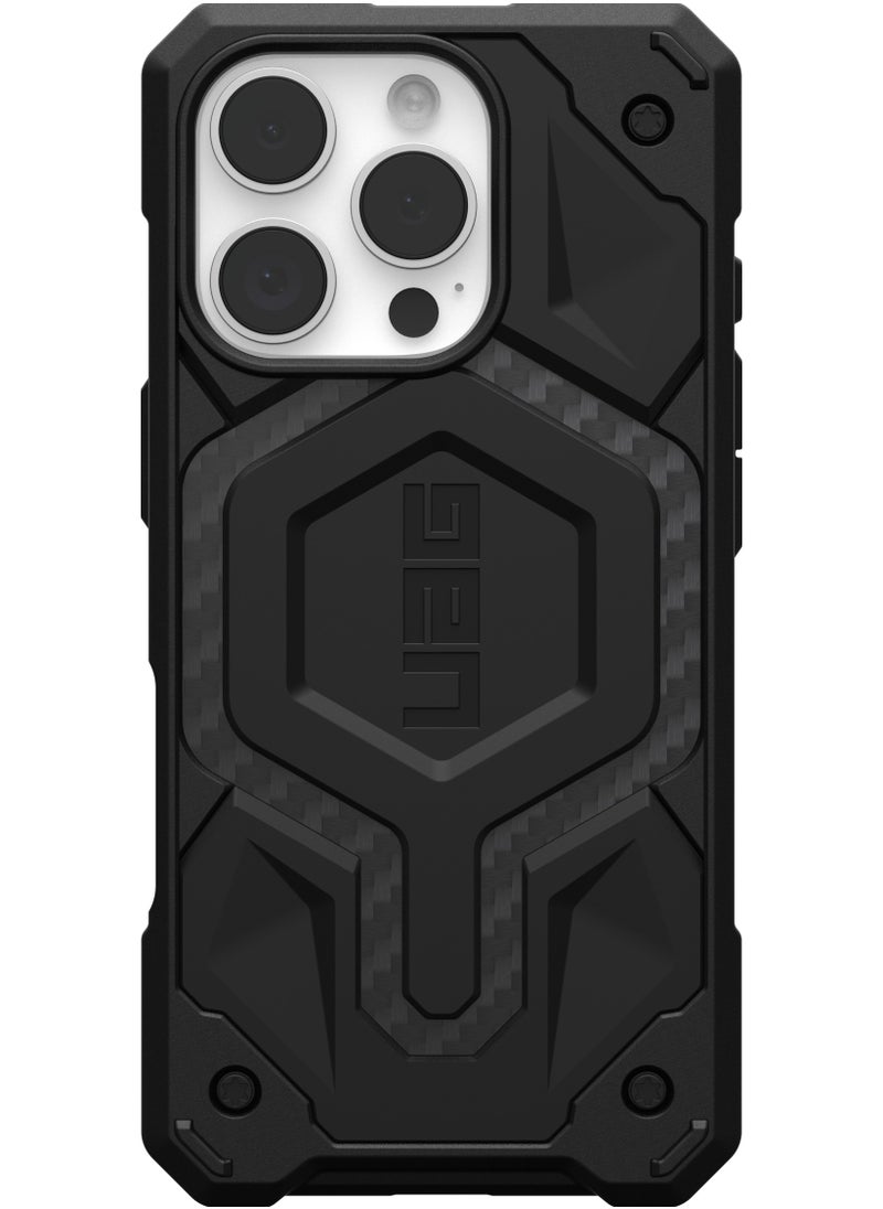 Urban Armor Gear - UAG Monarch for iPhone 16 PRO Case Cover [25 Feet Drop tested]  - Carbon Fiber - Image 1
