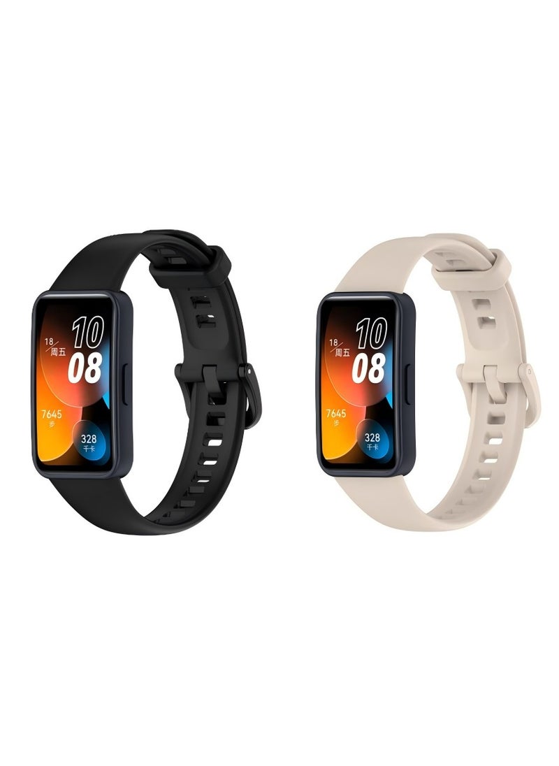 HW 2PCS Straps Compatible with Huawei Band 9,Band 8 Soft TPU Band for Men and Women  - Image 1