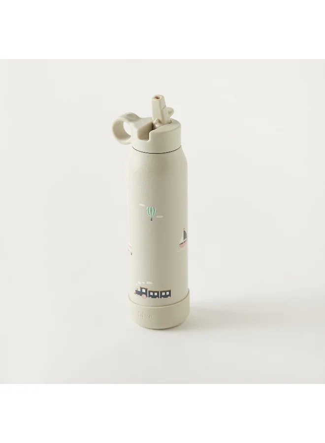Citron Water Bottle-Printed-Round Vehicles
