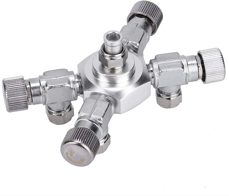 Acouto Multi Ways Rium CO2 Splitter Valve with Individual Needle Control and Pressure Gauge for Fish (4 Pass) - Image 2