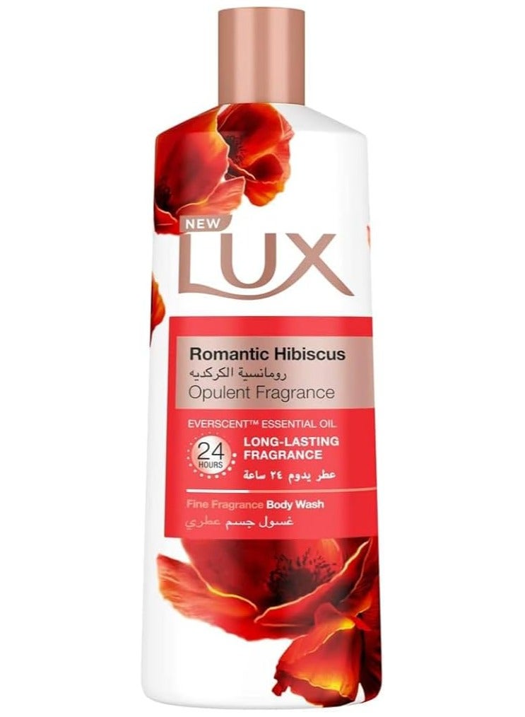 لوكس جل استحمام لوكس برائحة الكركديه الرومانسية 500 مل