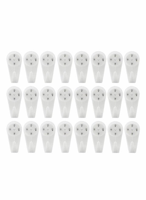 Non Trace Wall Hooks, Invisible Traceless White Hard Wall Picture Hooks Invisible Traceless Hardwall Painting Hangers for Picture Photo Frame Hangers, Pack of 32