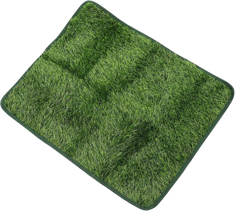BESPORTBLE سجادة عشب اصطناعي محمولة للحيوانات الأليفة مقاس 58.5 × 46 × 2 سم مقاومة للاهتراء لتدريب الكلاب والقطط على استخدام المرحاض - Image 2