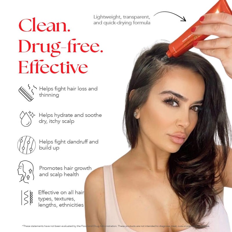 HAIRtamin Scalp Serum Natural Hair Growth Thickening | Made in USA | Helps Increase Hair Thickness and Aids Against Hair Thinning and Hair Fall Out | Moisturizes and Soothes Dry Itchy Scalp - Image 2