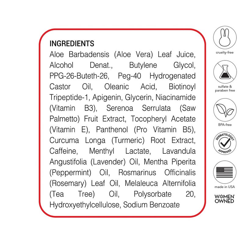 HAIRtamin Scalp Serum Natural Hair Growth Thickening | Made in USA | Helps Increase Hair Thickness and Aids Against Hair Thinning and Hair Fall Out | Moisturizes and Soothes Dry Itchy Scalp - Image 5