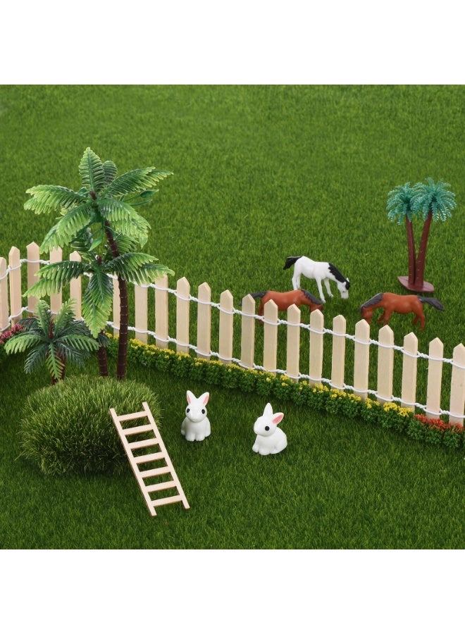 OSHIMA 10PCS Plastic Coconut Palm Model Trees, mini palm trees for crafts, Miniature Plastic Coconut Palm Tree, Model Trees Miniature Landscape for DIY Beach Landscape Prop Decoration, Green - Image 5