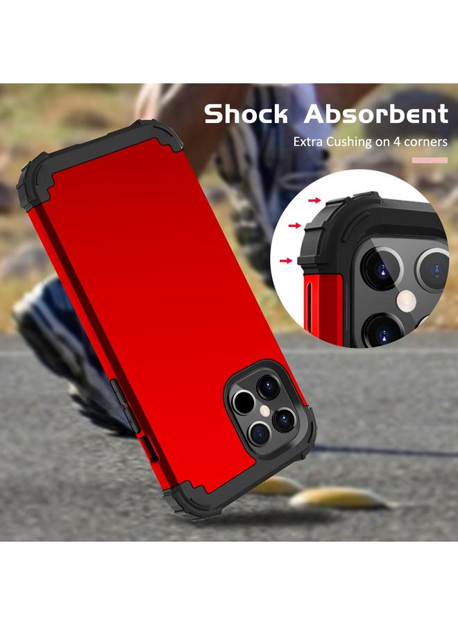 Zaboon Case For iPhone 12 Pro Max PC+ Silicone Three-piece Anti-drop Mobile Phone Protective Back Cover - Image 4