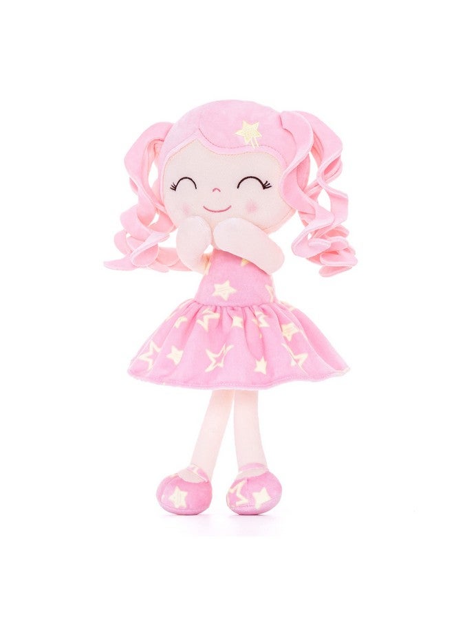 Gloveleya Doll Baby Dolls Soft Doll Baby Girl Gifts Curly Hair Pink Star Dress Spring Girl 12Inches - Image 3