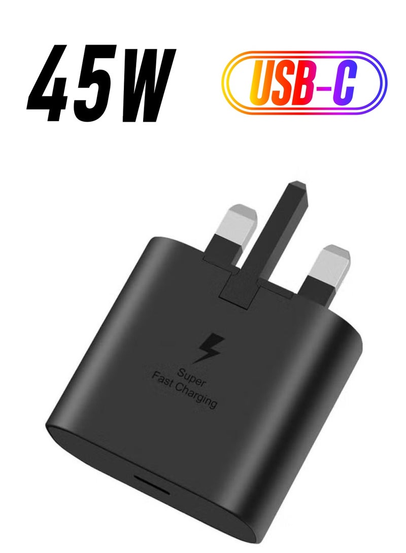 45W USB C Super Fast Charging Charger - Compatible with S24 S23 S22 S21 S20 Ultra, S24+ S23+ S22+ S21+, A53, A15, A 55, A54 - Type C Power Adapter, - Image 1
