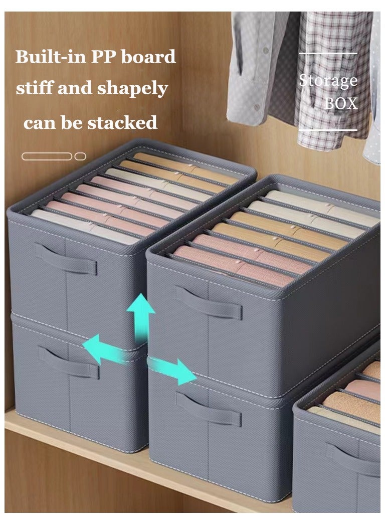 Alissa Clothes Storage Box Wardrobe Clothes Drawer Organizer, Foldable Drawer Bins for Clothing Closet Storage Basket Houseware Closet Underwear Bra Socks Organizer Drawer Divider 3 Pcs (6/7/9Grids) - Image 4