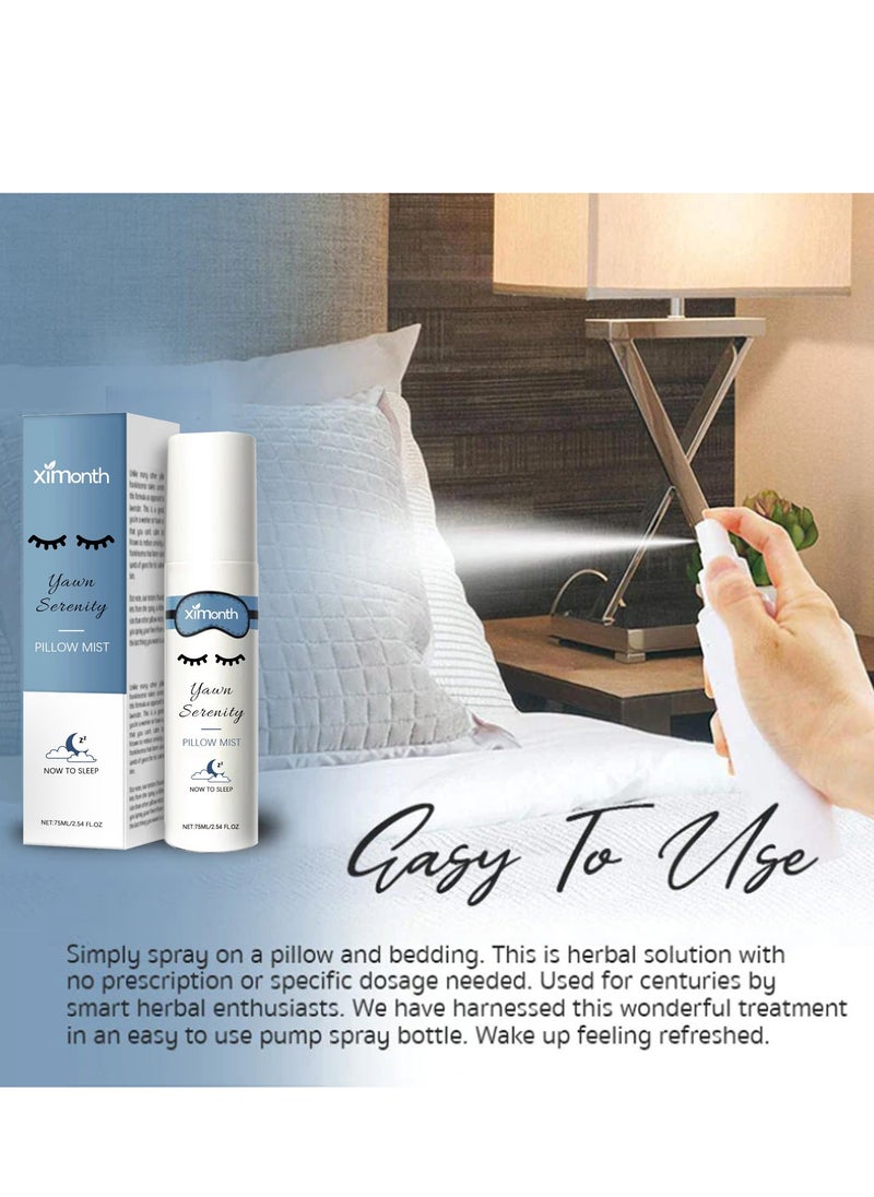 Deep Sleep Pillow Spray, Natural Sleep Rest Aid, Aromatherapy Sleep Lavender Vanilla Pillow Mist, Aromatherapy Botanical Essential Oils for Sleeping, Fall Asleep Easily and Comfortably