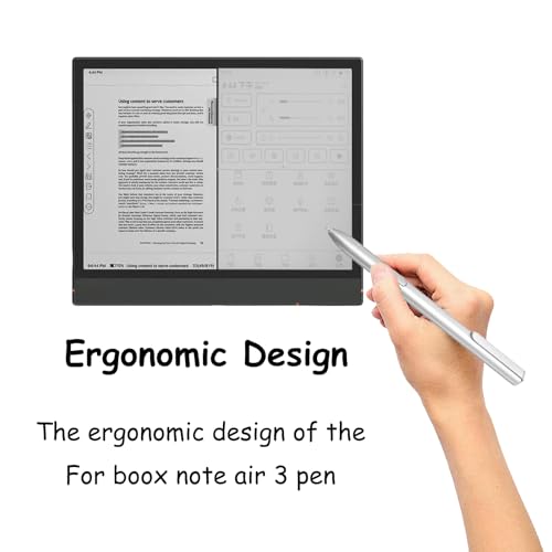 CaoXiong Stylus Pen for BOOX Tablet Stylus Pen Compatible with BOOX Tablet Note Air 3 C E Ink Tablet 10.3 ePaper 4G 64G Paper Tablet(Silver) - Image 3