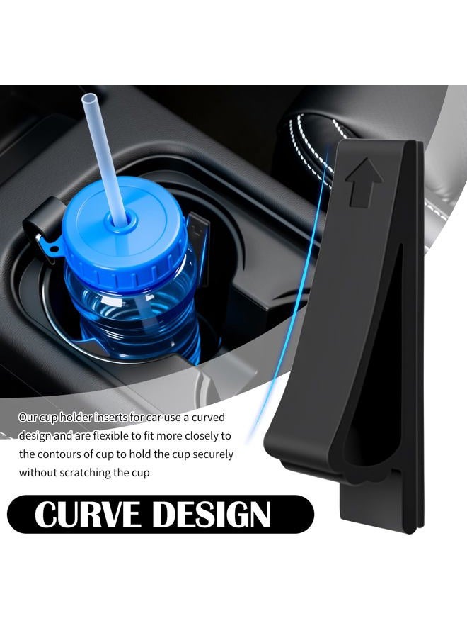 Figpade 6PCS Car Cup Holder Insert Silicone,Anti-Shake Curve Car Coasters Cupholder Stabilizer for Holding Cups/Bottles,Universal Self-Adhesive Cupholder Insert for Cars/SUVs/Trucks - Image 4