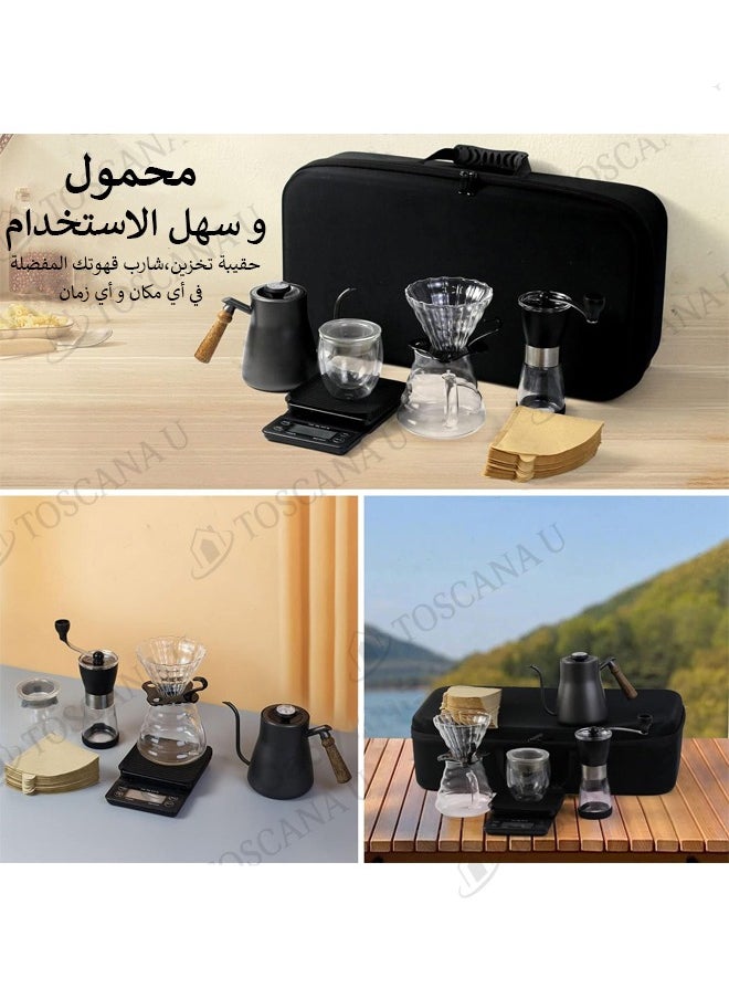 طقم قهوة V60، طقم ملحقات القهوة اليدوية، كلها في حقيبة سفر محمولة 57*16*27 سم - pzsku/Z48E260B0ECFBD49D37D5Z/45/_/1740573639/ca810912-25fb-4cd7-a8e8-57a4880d518f