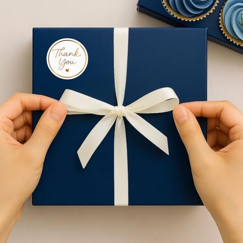 FEELOVE 1.5" Gold Thank You Stickers, 200 Pcs Self-Adhesive Envelope Seals Sticker for Packaging, Small Business, Wedding, Party - Image 4