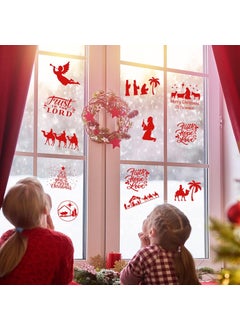 Geosar 20 Pcs Nativity Stencil Christmas Stencils Template Reusable PET Nativity Template Craft Xmas Painting Drawing DIY Stencil for Wood Signs and DIY Craft Projects  - Image 4
