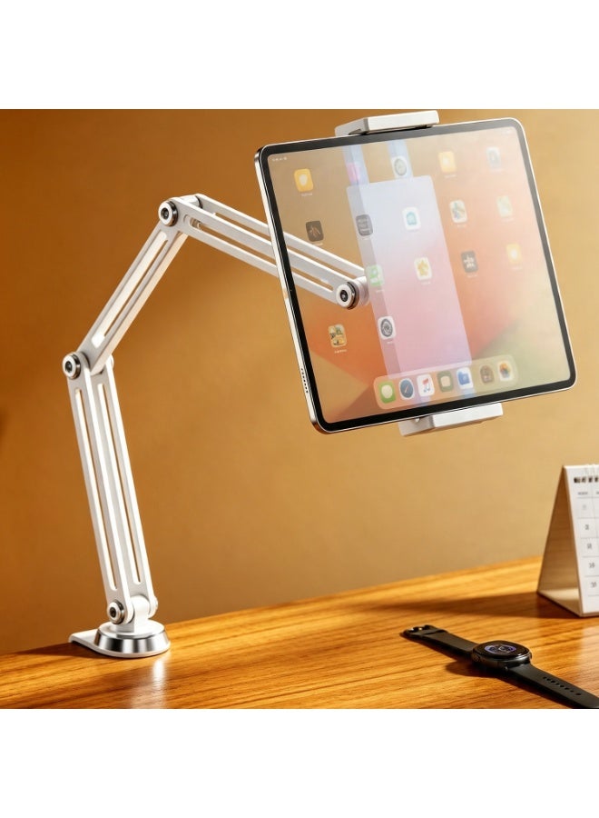 Tablet Stand Holder, Adjustable Gooseneck iPad/Phone Arm Clamp for Desk, 360° Rotation Stand, Portable Tablet Holder Stand, Bedside Tablet Desk Arm Mount, Monitor Stand Holder for Kindle, Ipad, iPhone or Other Devices - Image 1