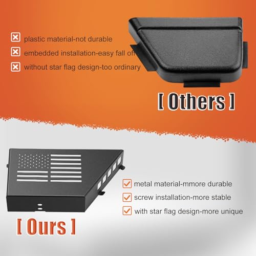 CALBEAU Metal Front Door Pocket Storage Box Compatible with 2007-2018 Jeep Wrangler JK JKU 2/4 Door, 2 PCS Interior Storage Expansion Accessories for Jeep Saggy Net Replacement - Image 5