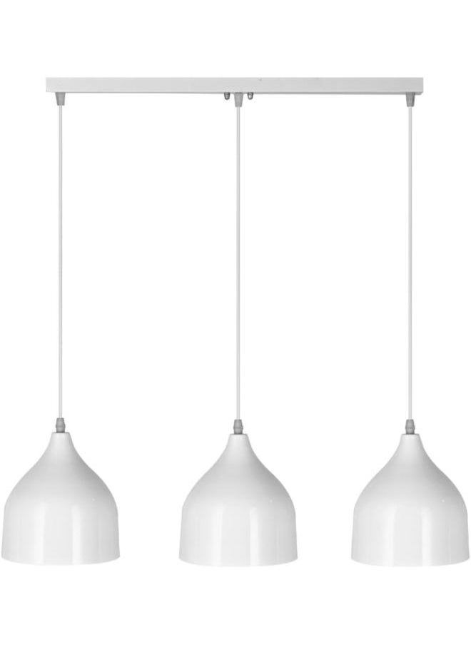 Generic Metal Chandelier With 3 Pendants 