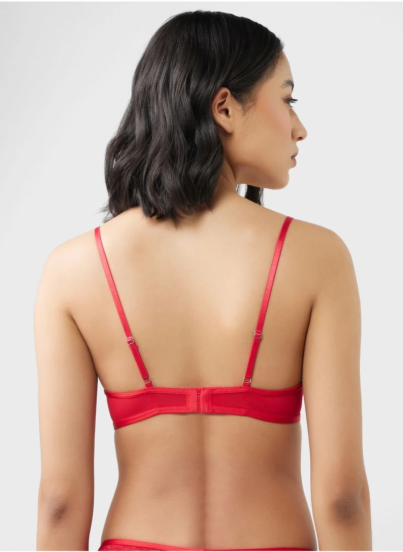 hunkemoller Non Padded Plunge Lace Bra