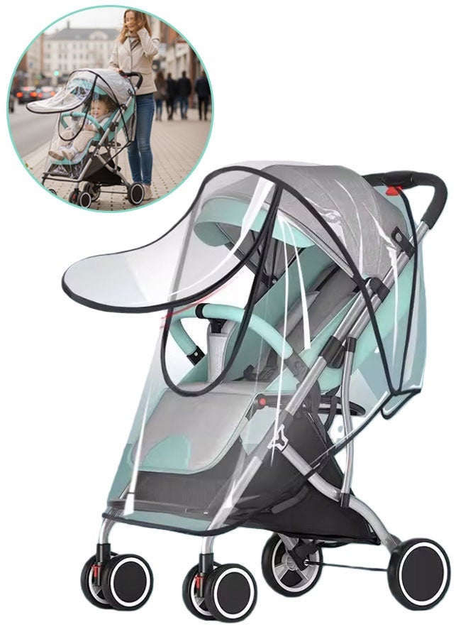 Super ZYouth Stroller Rain Cover, Transparent Weather Shield for Baby Strollers, Universal Waterproof Rain Cover, Travel-Ready Rain Cover Protects from Wind  Snow, Dust & Insects - Image 1
