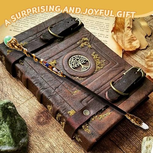 Rich Boxer Fine Handcrafted Crystal Magic Wand Green Aventurine Gemstone White Crystal Magic Wand for Witches and Wizards - Image 4