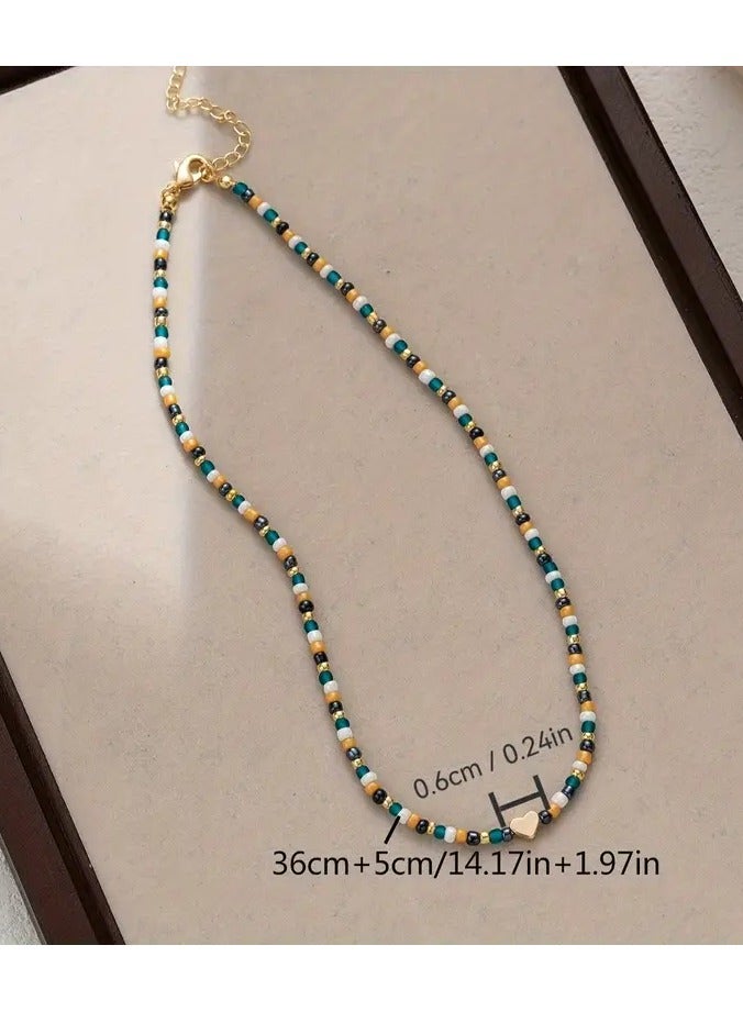 جلوسكي قلادة قلب مصنوعة يدويًا ساحرة للنساء-مثالية للارتداء اليومي والعطلات ، هدية مجوهرات مستوحاة من بوهو ، قلادة ، هدية مهرجان ، أسلوب بوهيميا ، أسلوب عطلة - Image 4