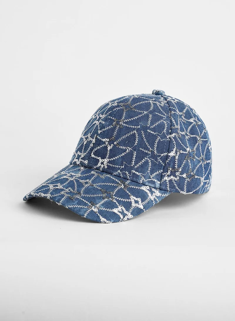Haute Sauce Sequined Star Baseball Cap