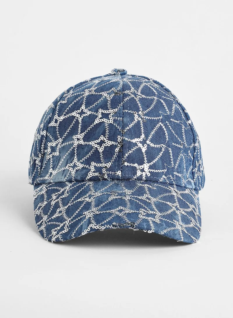 Haute Sauce Sequined Star Baseball Cap