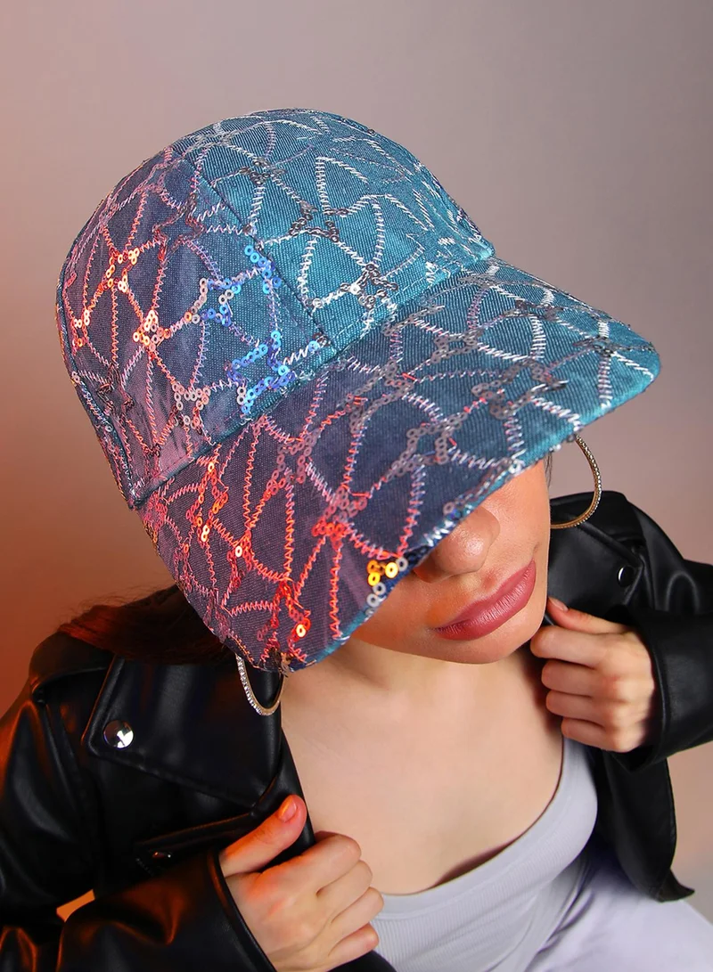 Haute Sauce Sequined Star Baseball Cap