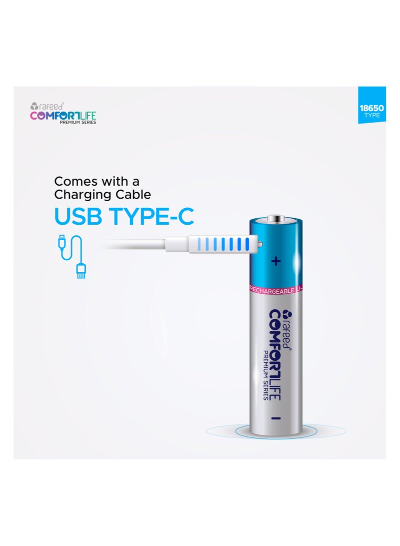 رافيد بطارية رفيد قابلة للشحن مقاس 18650 عدد 1 قطعة 2000mAH  - Image 2
