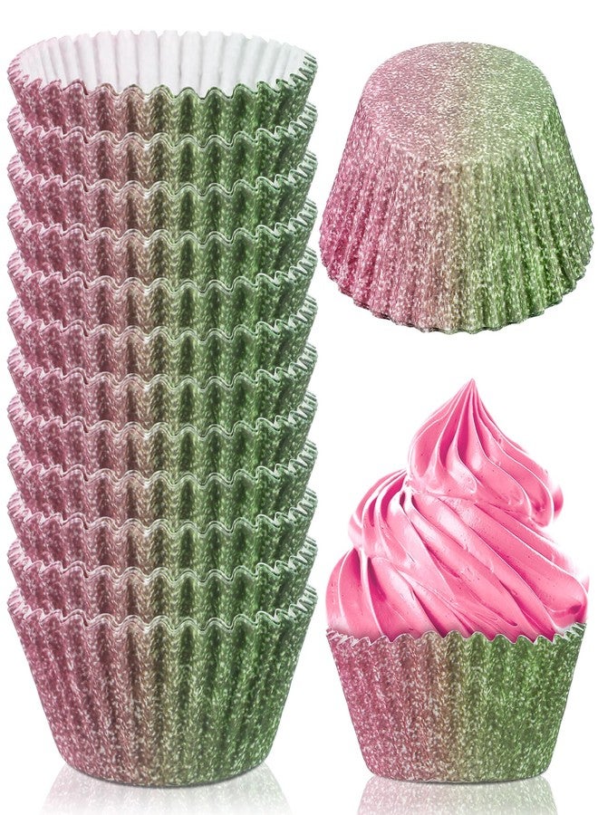Vesici 300 Pcs Pink and Green Party Decoration Cupcake Paper Witch Theme Baking Cups Wrapper Liners Cake Foil Cupcake Liners for Baking Cupcakes Party Supply - Image 1