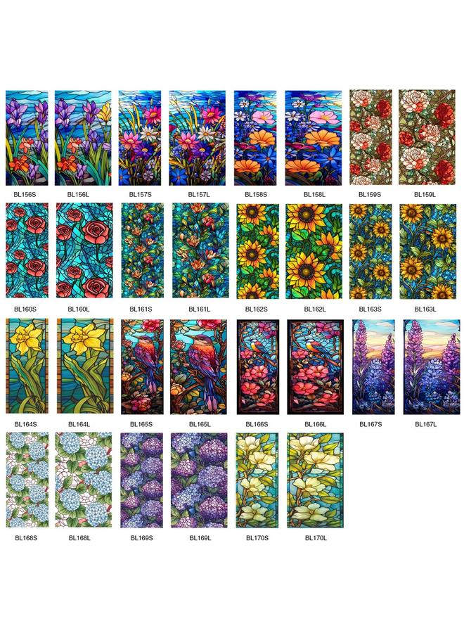 Bluejw BL156-170  Flower Sea Electrostatic Glass Sticker PVC Glue-free Window Sticker Home Decorative Window Glass Sticker - Image 2