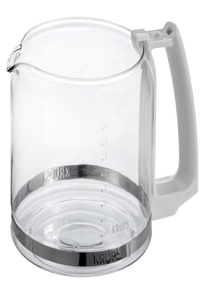 Krups F 034 70 glass jug 10 cups espresso/coffee machine accessory, white