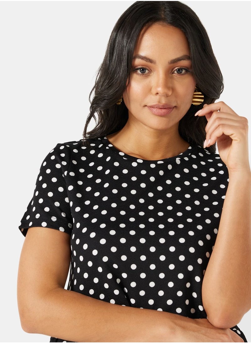 I.Scenery - Polka Dot Print Top - Image 1