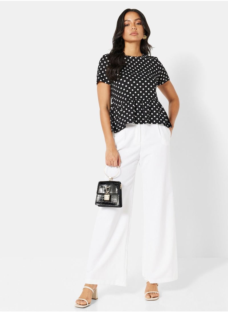 I.Scenery - Polka Dot Print Top - Image 1